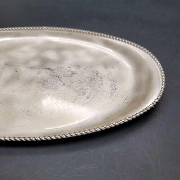 Silver Plated Tray Platter Brass Brushed WMF Icora German Electroplated CR10 - Picture 5 of 7